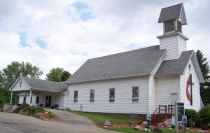 Side view of LeRoy United Methodist Church, Michigan